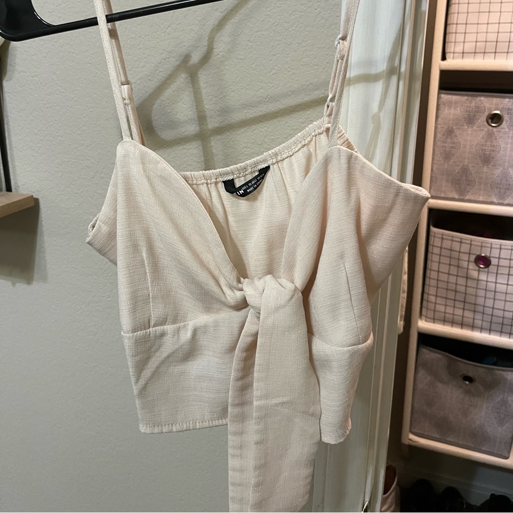 tie front cami top